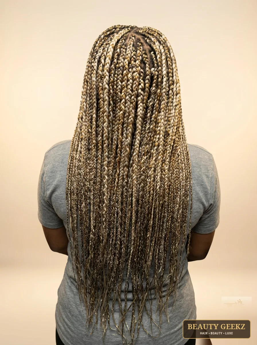 Blonde braids by Beauty Geekz