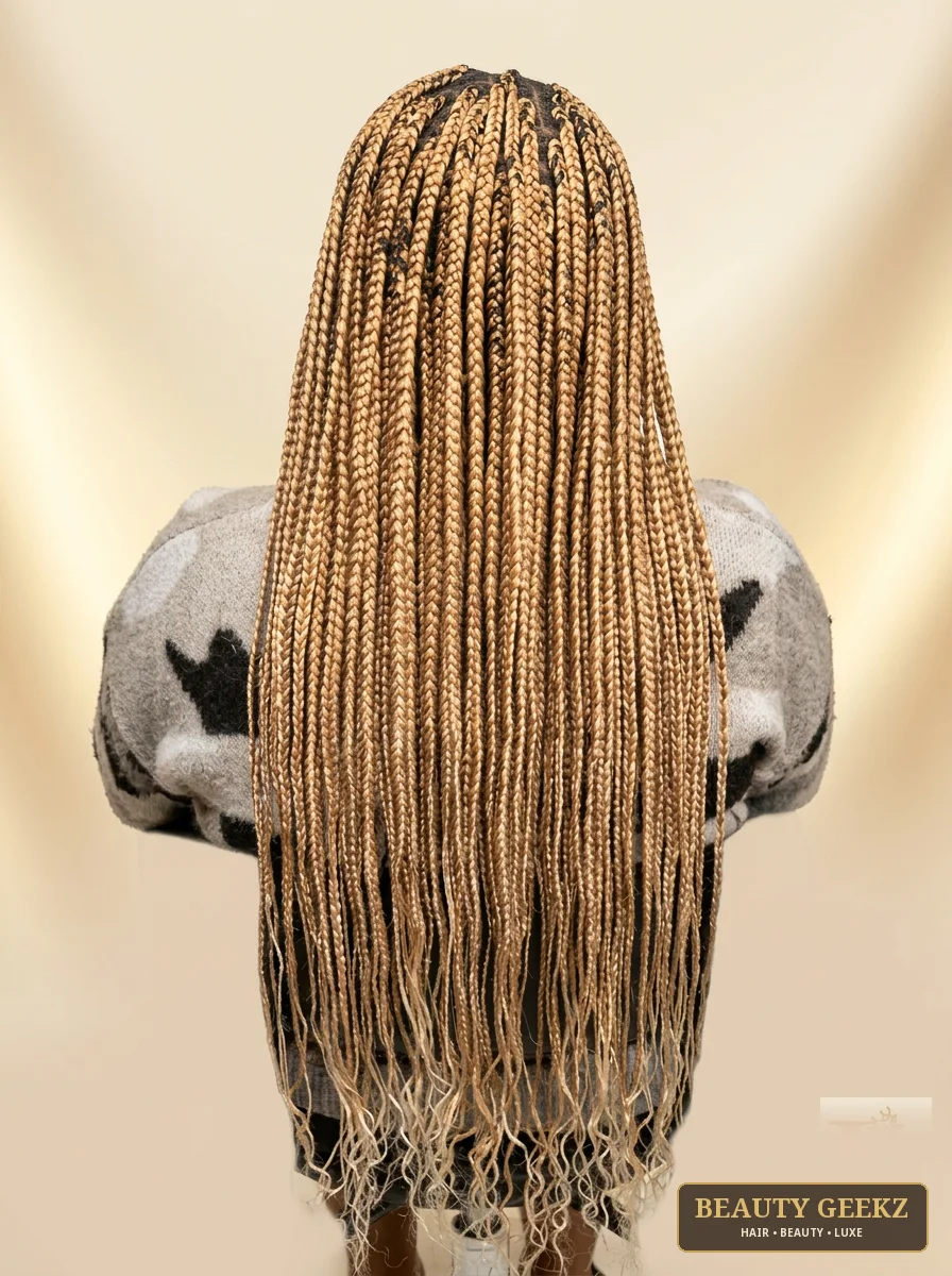 Blonde box braids by Beauty Geekz