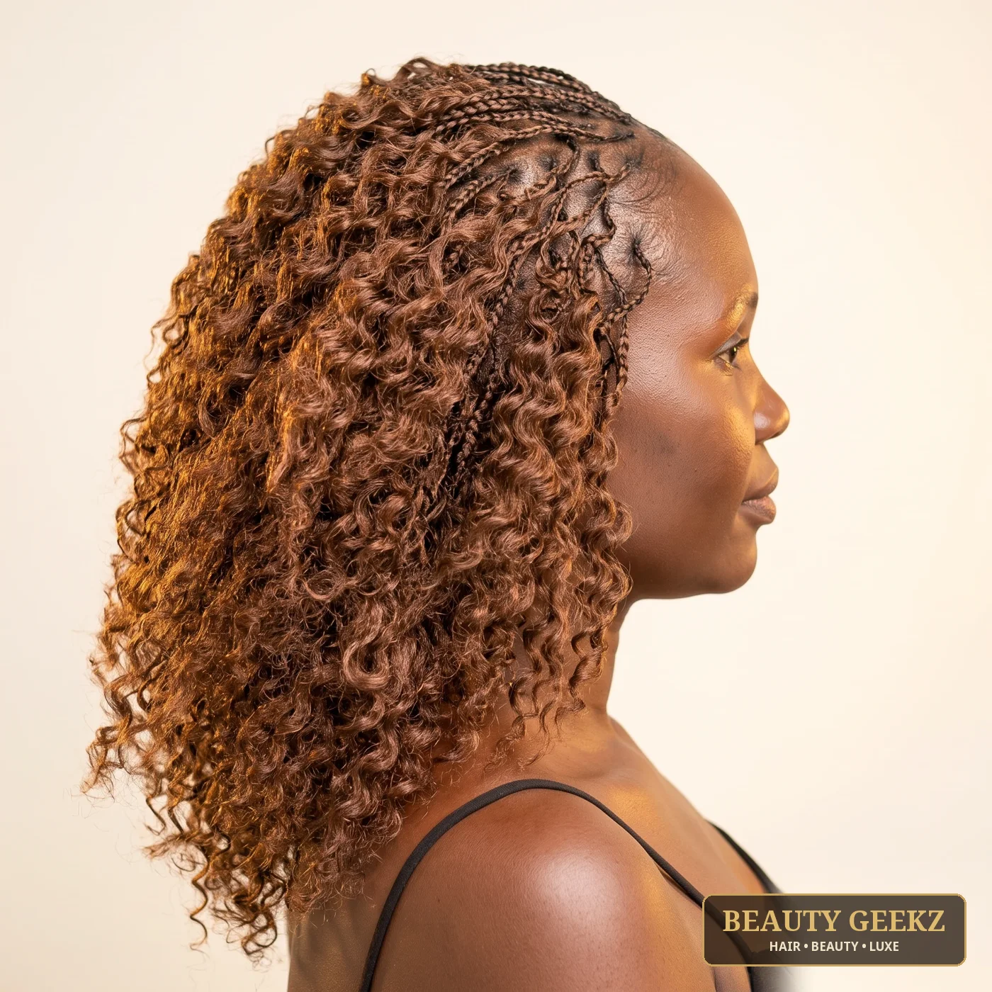 Curly braided style by Beauty Geekz