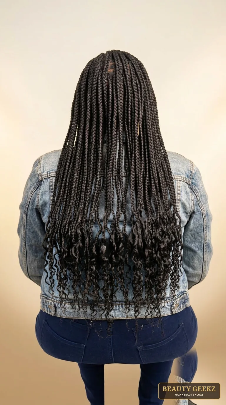 Braids with curled ends by Beauty Geekz
