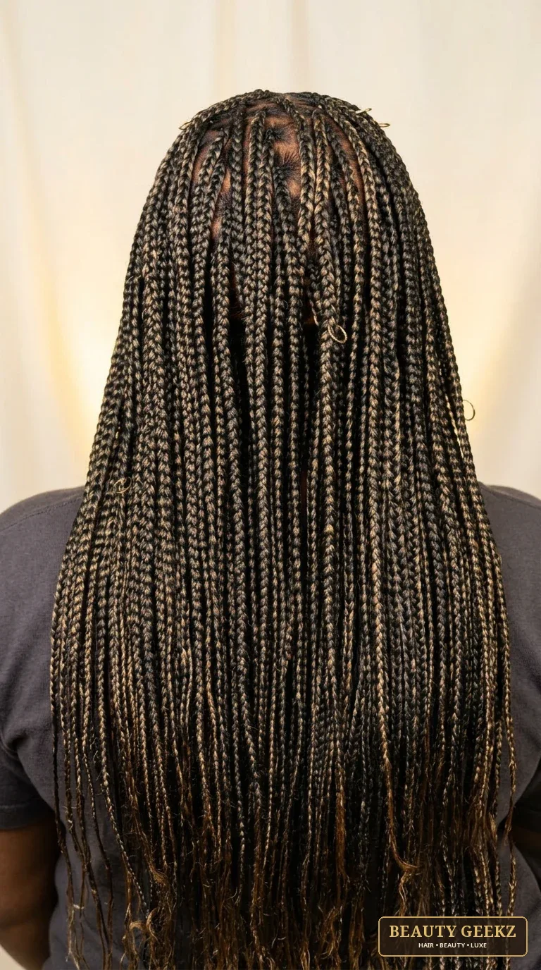 Long knotless braids by Beauty Geekz