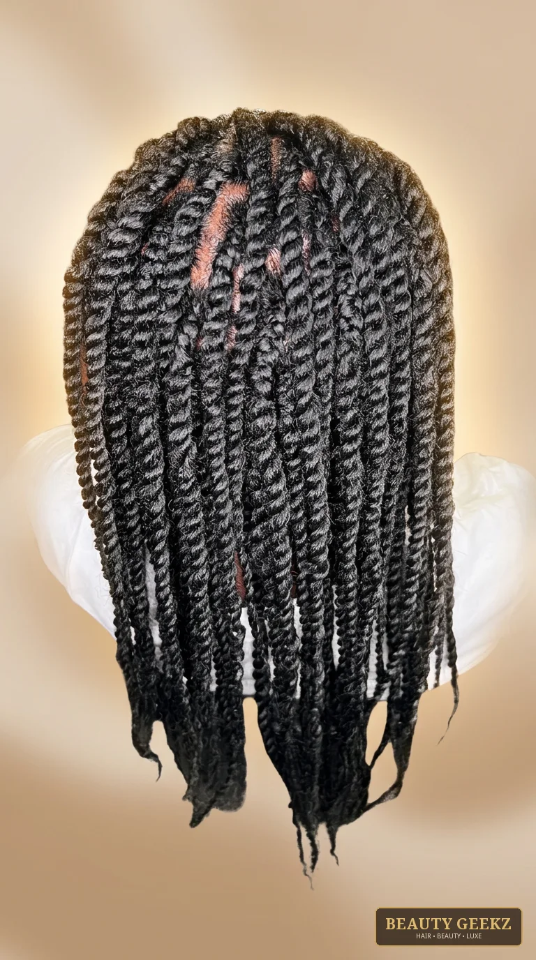Chunky black twists by Beauty Geekz