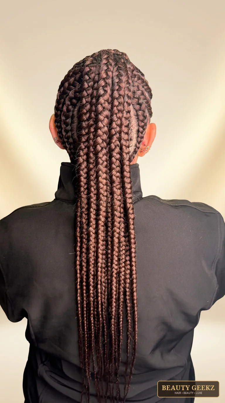 Cornrow ponytail by Beauty Geekz