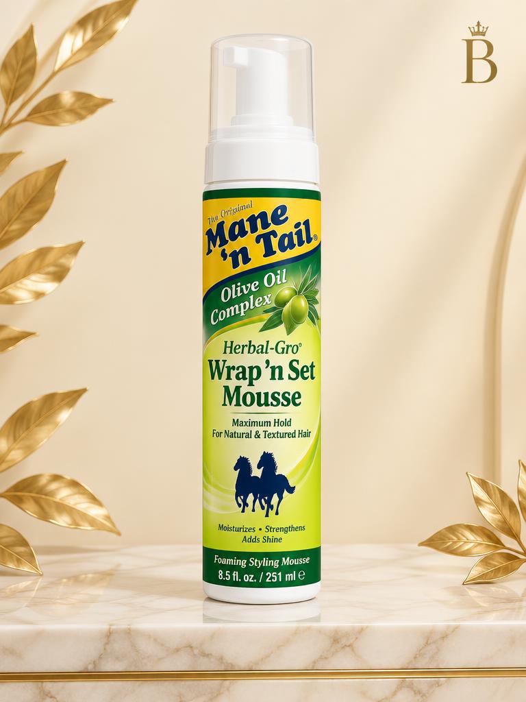Olive Oil Complex Herbal-Gro Wrap ’n Set Mousse